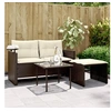 Image de Salon de jardin resine tressee marron 3 pieces 3 personnes