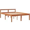 Image de Lit 195.5 x 140.5 x 69.5 cm en cire sans sommier pour 2 personnes de couleur