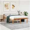 Image de Lit 205.5 x 145.5 x 70.5 cm en cire sans sommier pour 2 personnes de couleur