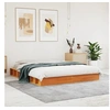 Image de Cadre de lit sans matelas cire marron 160x200cm bois pin massif