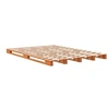 Image de Lit 200 x 140 x 11 cm en cire sommier a lattes pour 2 personnes de couleur