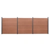 Image de Schuttingpaneelset 526x186 cm HKC bruin3211828