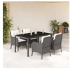 Image de 5-delige Tuinset met kussens poly rattan zwart3211844