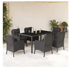 Image de 7-delige Tuinset met kussens poly rattan zwart3211851