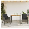 Image de 3-delige Tuinset met kussens poly rattan grijs3211872
