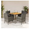 Image de 5-delige Tuinset met kussens poly rattan grijs3211873