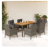 Image de 7-delige Tuinset met kussens poly rattan grijs3211875