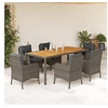 Image de 7-delige Tuinset met kussens poly rattan grijs3211876
