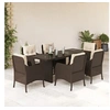 Image de 7-delige Tuinset met kussens poly rattan bruin3211882