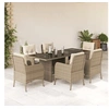 Image de 7-delige Tuinset met kussens poly rattan beige3211886