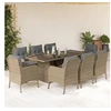 Image de 9-delige Tuinset met kussens poly rattan beige3211889