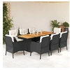 Image de 9-delige Tuinset poly rattan zwart3211895