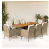 Image de 9-delige Tuinset met kussens poly rattan beige3211901