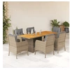 Image de 7-delige Tuinset met kussens poly rattan beige3211902