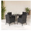 Image de Ensemble à Manger de Jardin avec Coussins 5 pcs, Table et Chaises de Patio, Meubles d'Extérieur Terrasse, Moderne, 3211921