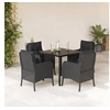 Image de Ensemble à Manger de Jardin avec Coussins 5 pcs, Table et Chaises de Patio, Meubles d'Extérieur Terrasse, Moderne, 3211928
