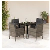 Image de 5-delige Tuinset met kussens poly rattan grijs3211956
