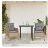 Image de 3-delige Tuinset met kussens poly rattan beige3211976