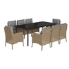 Image de Salon de jardin 9 pieces beige rotin 200 x 100 x 74 cm