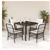 Image de 5-delige Tuinset met kussens poly rattan zwart3212019