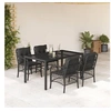 Image de Ensemble à Manger de Jardin avec Coussins 5 pcs, Table et Chaises de Patio, Meubles d'Extérieur Terrasse, Moderne, 3212026