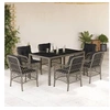 Image de Ensemble à Manger de Jardin avec Coussins 7 pcs, Table et Chaises de Patio, Meubles d'Extérieur Terrasse, Moderne, 3212033