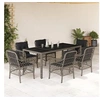 Image de Ensemble à Manger de Jardin avec Coussins 7 pcs, Table et Chaises de Patio, Meubles d'Extérieur Terrasse, Moderne, 3212034