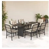 Image de Ensemble à Manger de Jardin avec Coussins 7pcs, Table et Chaise de Terrasse, Meubles de Patio, Mobilier d'Extérieur, 3212054