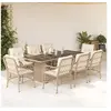 Image de 9-delige Tuinset met kussens poly rattan beige3212063