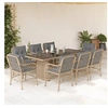 Image de 9-delige Tuinset met kussens poly rattan gemengd beige3212065