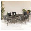 Image de 7-delige Tuinset met kussens poly rattan grijs3212066