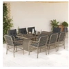 Image de 9-delige Tuinset met kussens poly rattan lichtgrijs3212067