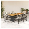 Image de 7-delige Tuinset met kussens poly rattan zwart3212070