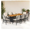 Image de 9-delige Tuinset poly rattan zwart3212071