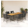 Image de 7-delige Tuinset met kussens poly rattan grijs3212074