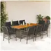 Image de 9-delige Tuinset met kussens poly rattan grijs3212075