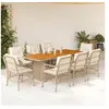 Image de 9-delige Tuinset met kussens poly rattan beige3212077