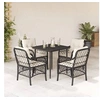 Image de Ensemble à Manger de Jardin avec Coussins 5 pcs, Table et Chaises de Patio, Meubles d'Extérieur Terrasse, Moderne, 3212083