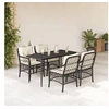 Image de Ensemble à Manger de Jardin avec Coussins 5 pcs, Table et Chaises de Patio, Meubles d'Extérieur Terrasse, Moderne, 3212084