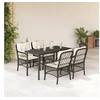 Image de Ensemble à Manger de Jardin avec Coussins 5 pcs, Table et Chaises de Patio, Meubles d'Extérieur Terrasse, Moderne, 3212091