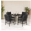 Image de Ensemble à Manger de Jardin avec Coussins 5 pcs, Table et Chaises de Patio, Meubles d'Extérieur Terrasse, Moderne, 3212097
