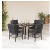 Image de Ensemble à Manger de Jardin avec Coussins 5 pcs, Table et Chaises de Patio, Meubles d'Extérieur Terrasse, Moderne, 3212104