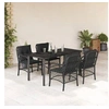 Image de Ensemble à Manger de Jardin avec Coussins 5 pcs, Table et Chaises de Patio, Meubles d'Extérieur Terrasse, Moderne, 3212106