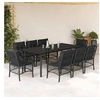 Image de Ensemble à Manger de Jardin avec Coussins 9 pcs, Table et Chaises de Patio, Meubles d'Extérieur Terrasse, Moderne, 3212109