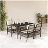 Image de Ensemble à Manger de Jardin avec Coussins 5 pcs, Table et Chaises de Patio, Meubles d'Extérieur Terrasse, Moderne, 3212112