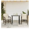Image de Ensemble de Bistro avec Coussins 3 pcs, Table et Chaises de Jardin, Ensemble de Meubles d'Extérieur Balcon, Moderne, 3212117