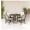 Image de Ensemble à Manger de Jardin avec Coussins 5 pcs, Table et Chaises de Patio, Meubles d'Extérieur Terrasse, Moderne, 3212118