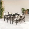 Image de Ensemble à Manger de Jardin avec Coussins 5 pcs, Table et Chaises de Patio, Meubles d'Extérieur Terrasse, Moderne, 3212119