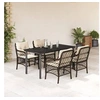 Image de Ensemble à Manger de Jardin avec Coussins 5 pcs, Table et Chaises de Patio, Meubles d'Extérieur Terrasse, Moderne, 3212120