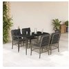 Image de Ensemble à Manger de Jardin avec Coussins 5 pcs, Table et Chaises de Patio, Meubles d'Extérieur Terrasse, Moderne, 3212126